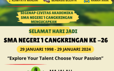 HUT Ke – 26 SMA Negeri 1 Cangkringan “Explore Your Talent Choose Your Passion”